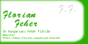 florian feher business card