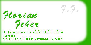 florian feher business card